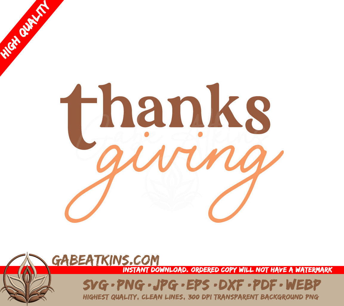 Thanksgiving Quote SVG Design SVG