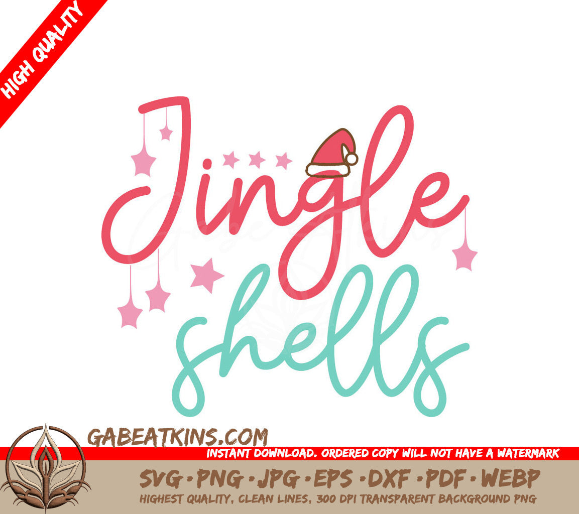 Tropical Christmas Jingle Shells SVG SVG