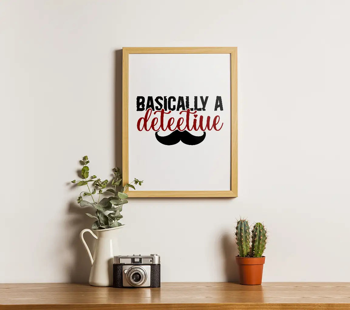 Mustache Detective SVG Design SVG