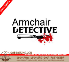 Armchair Detective SVG Design SVG