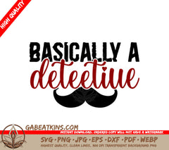 Mustache Detective SVG Design SVG