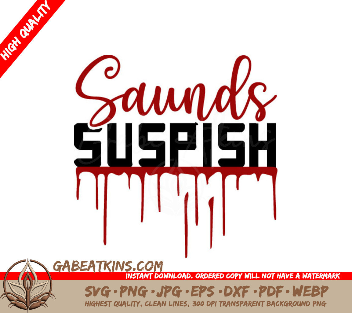 Red & Black Sounds Suspish SVG SVG