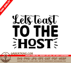 Lets Toast Host SVG Wine Bag SVG