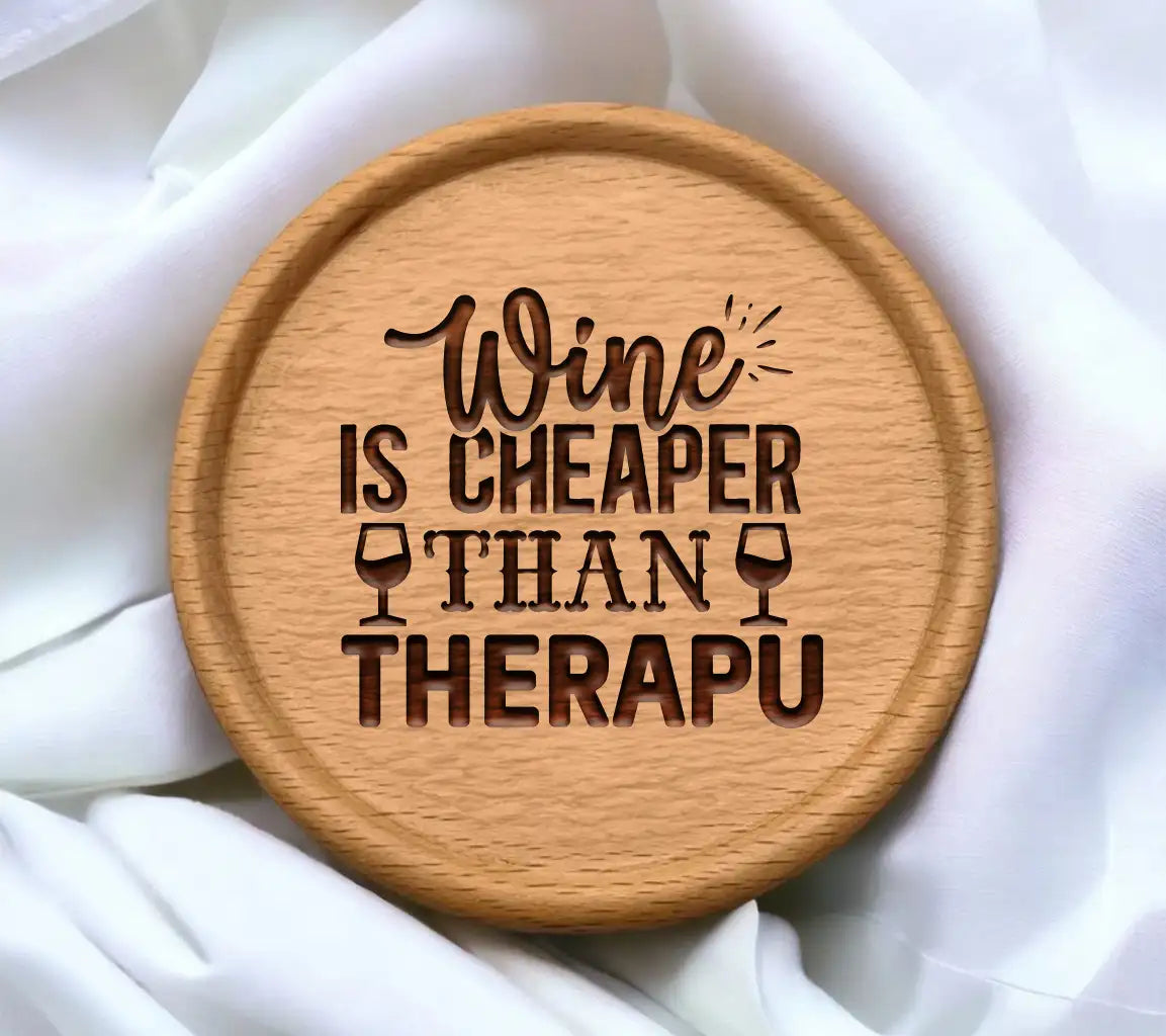 Wine Cheaper Than Therapy SVG SVG