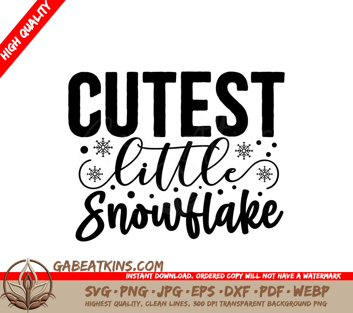 Cutest Snowflake SVG Winter Sticker SVG