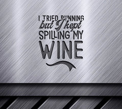 Wine Spill Running SVG Design SVG