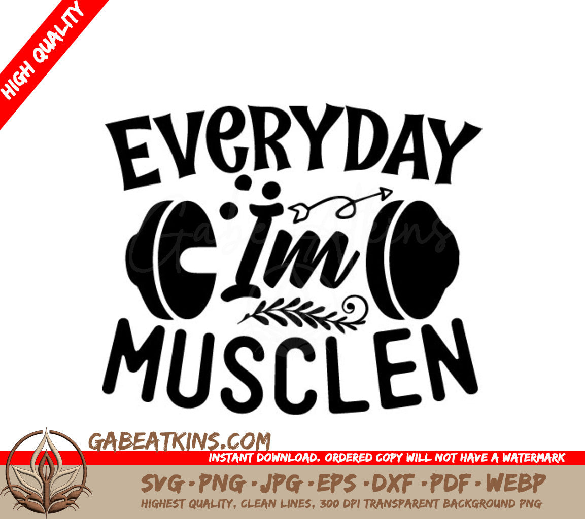 Muscled Everyday SVG Design SVG