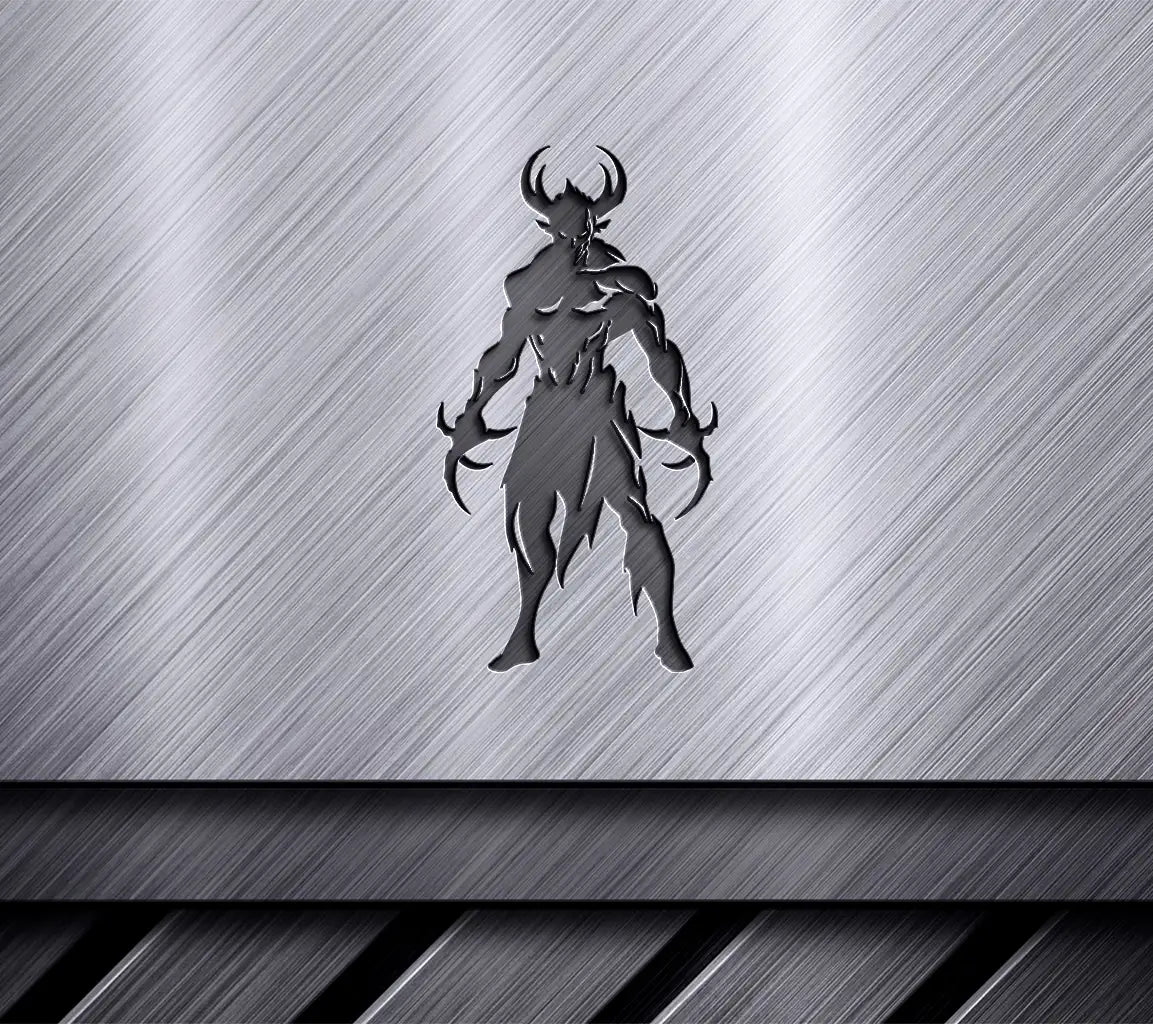  Demon Wizard with Horns SVG Silhouette SVG