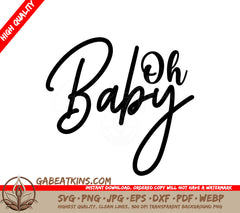 Cursive Baby SVG Design  SVG