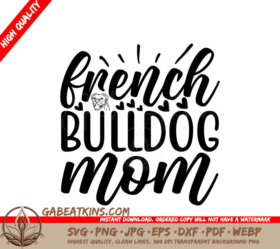 French Bulldog Mom SVG Design SVG