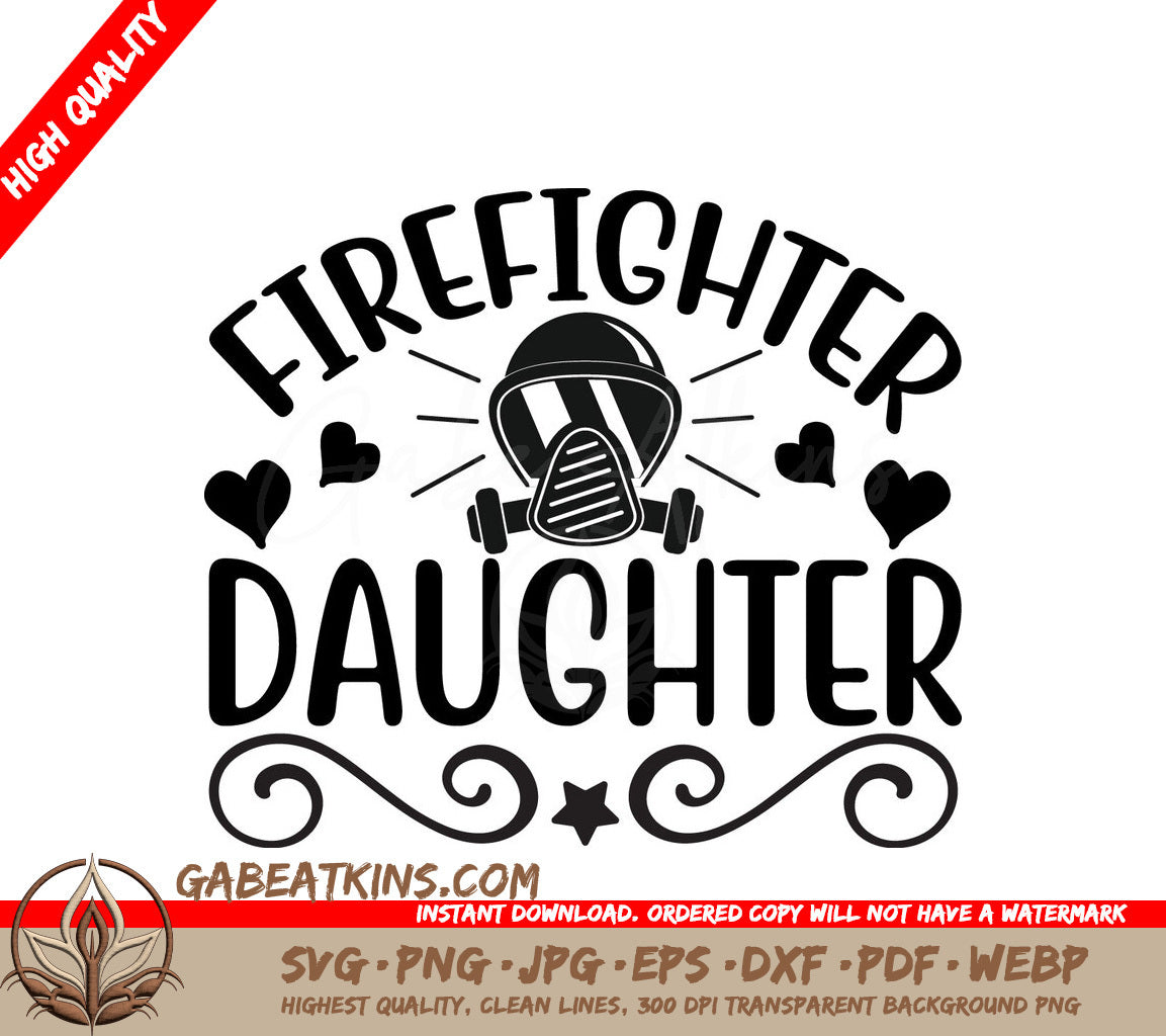 Firefighter Daughter SVG Design SVG