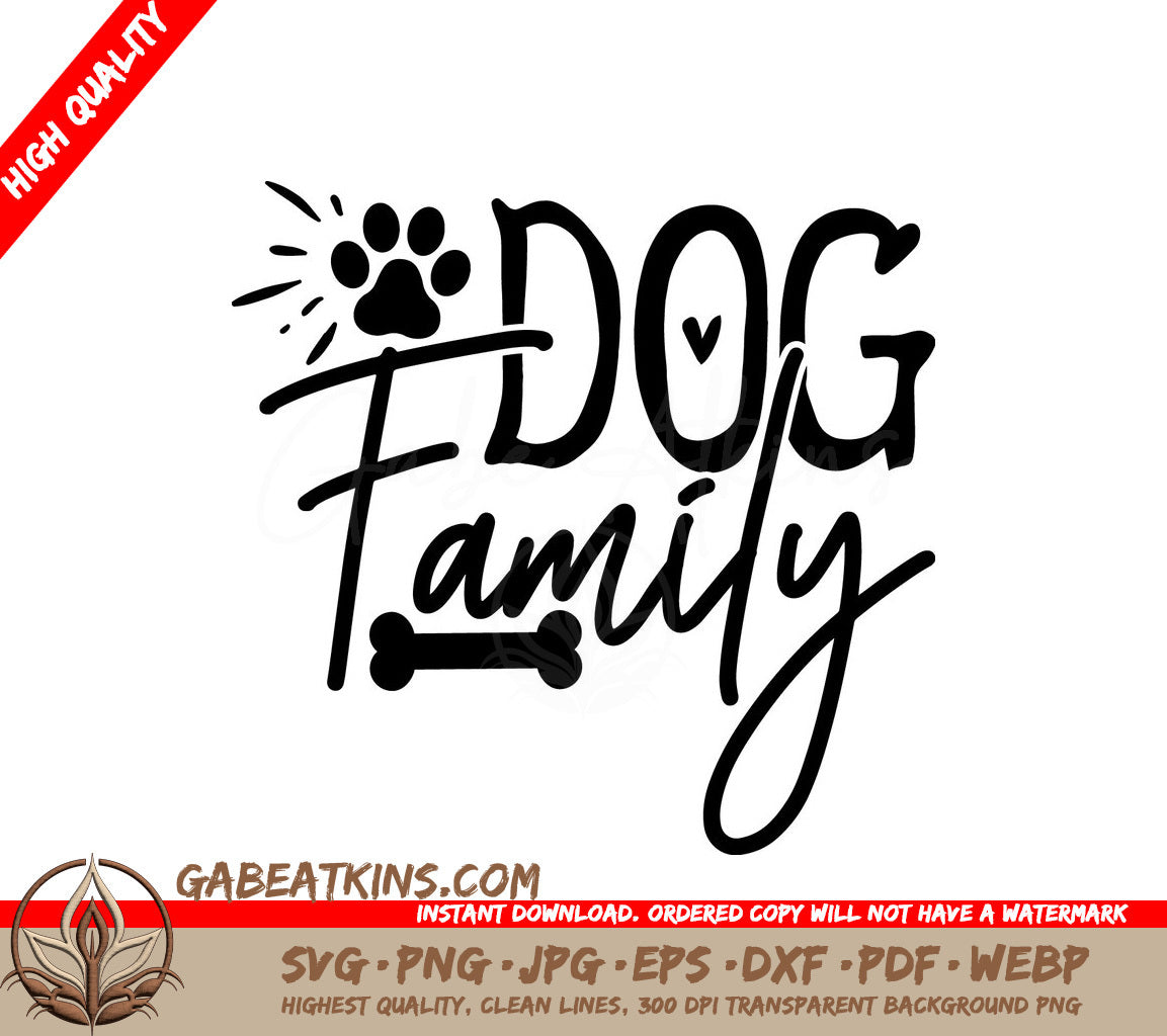 Dog Family SVG Design SVG