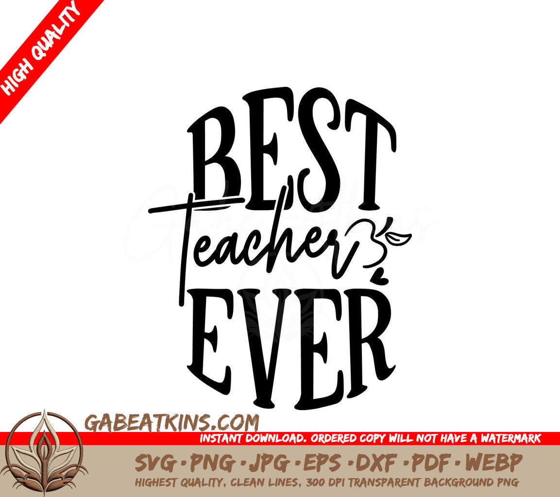 Best Teacher Ever SVG Keychain SVG