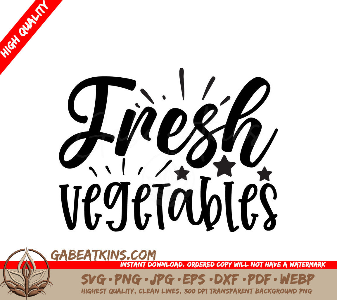 Fresh Veggie SVG Tote Bag Design SVG