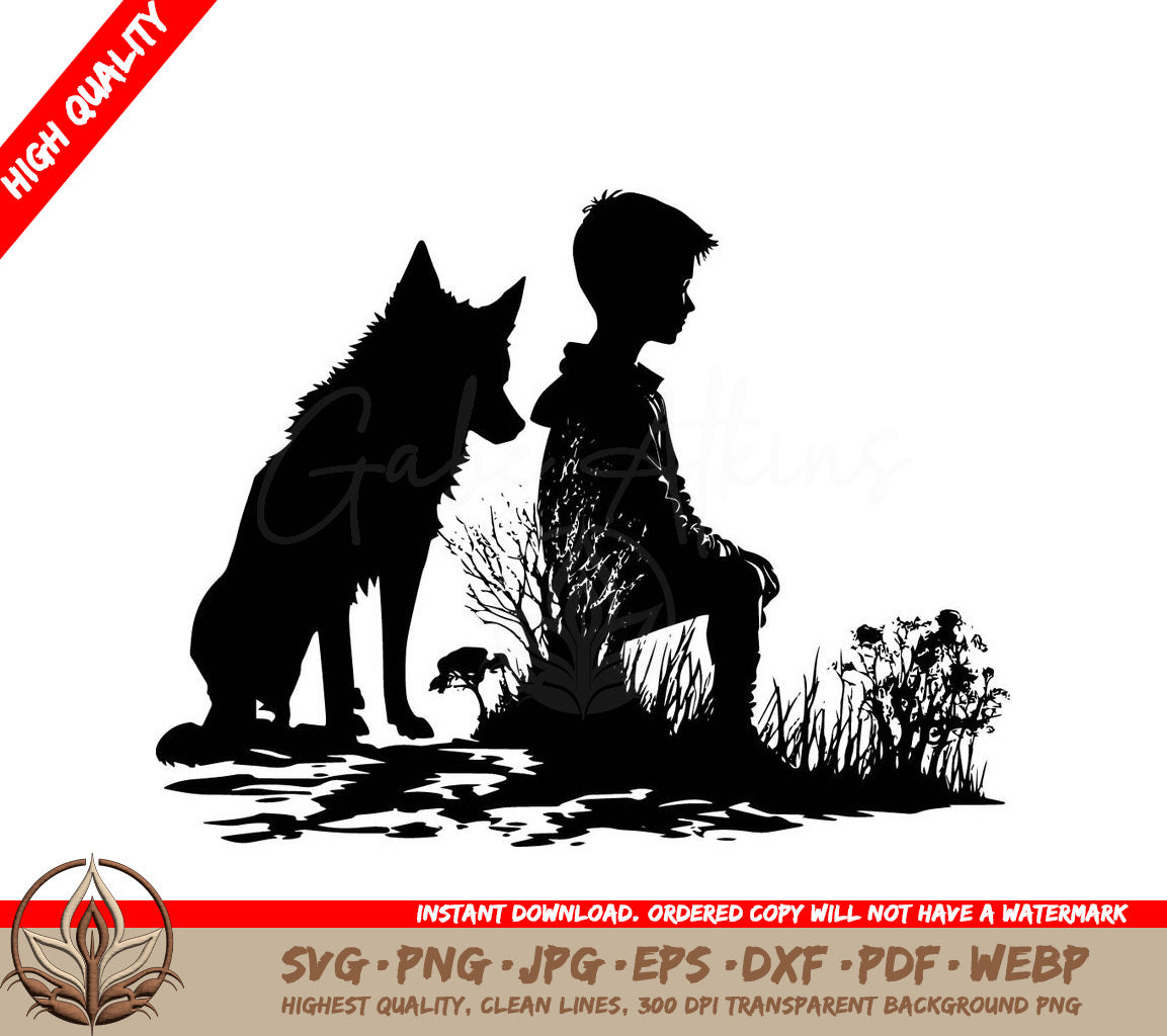 The Boy Who Cried Wolf - Digital Design Cut File in SVG, PNG, JPG, AI, PDF, DXF, EPS and WebP Formats 
