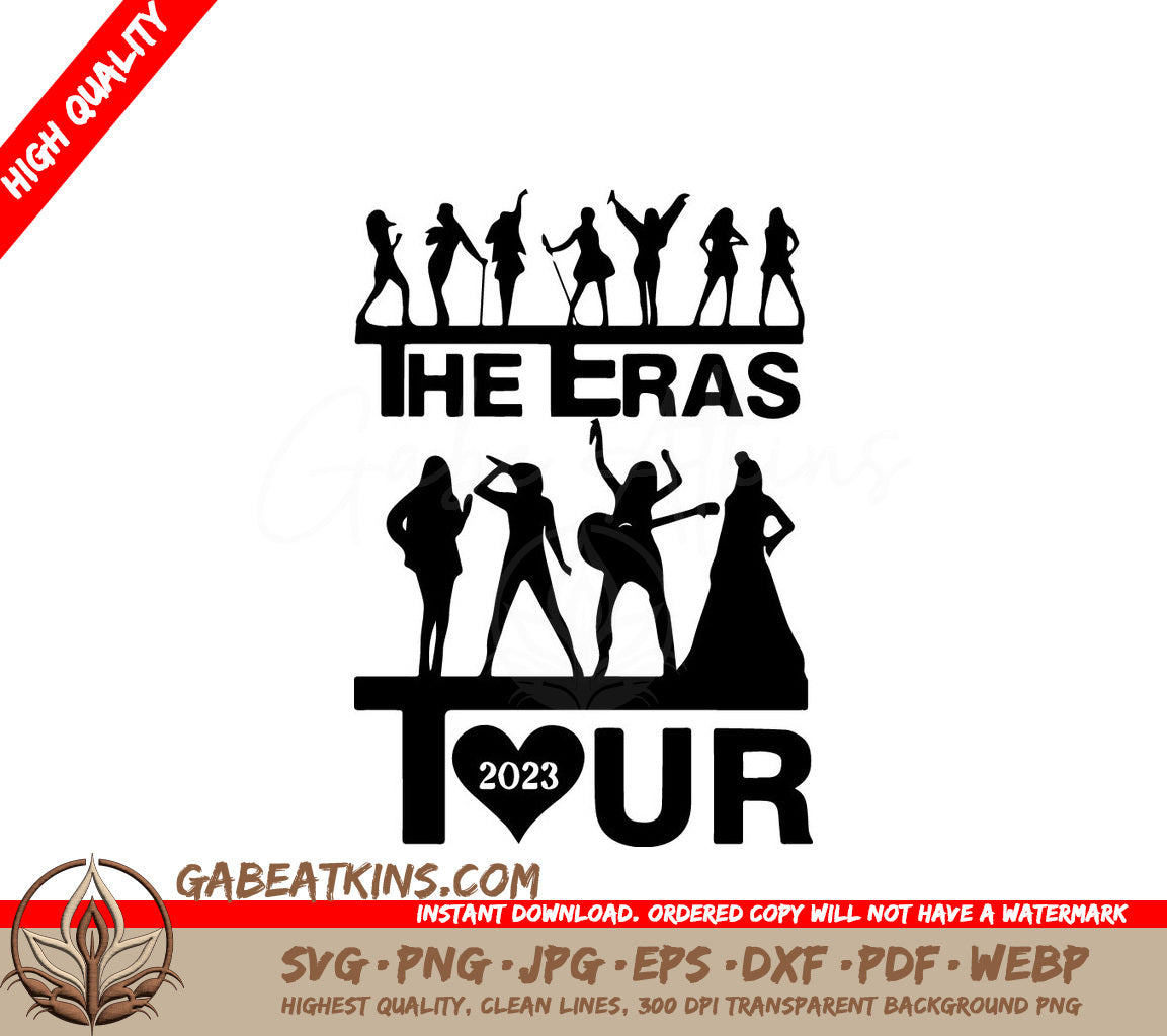 A Poster For The Eras Tour In 2023 SVG - The Eras Tour SVG - Taylor Swift SVG SVG