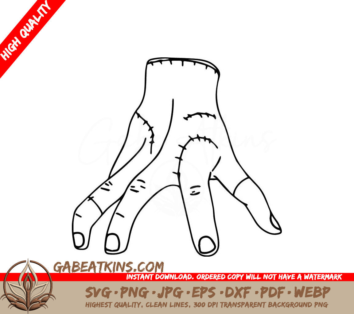  A Hand With Stitches On It SVG - Thing SVG SVG