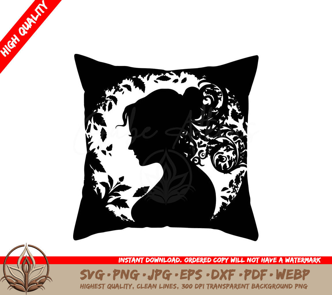 Throw Pillow Digital Design File (SVG, PNG, JPG, AI, PDF, DXF, EPS, WebP) 
