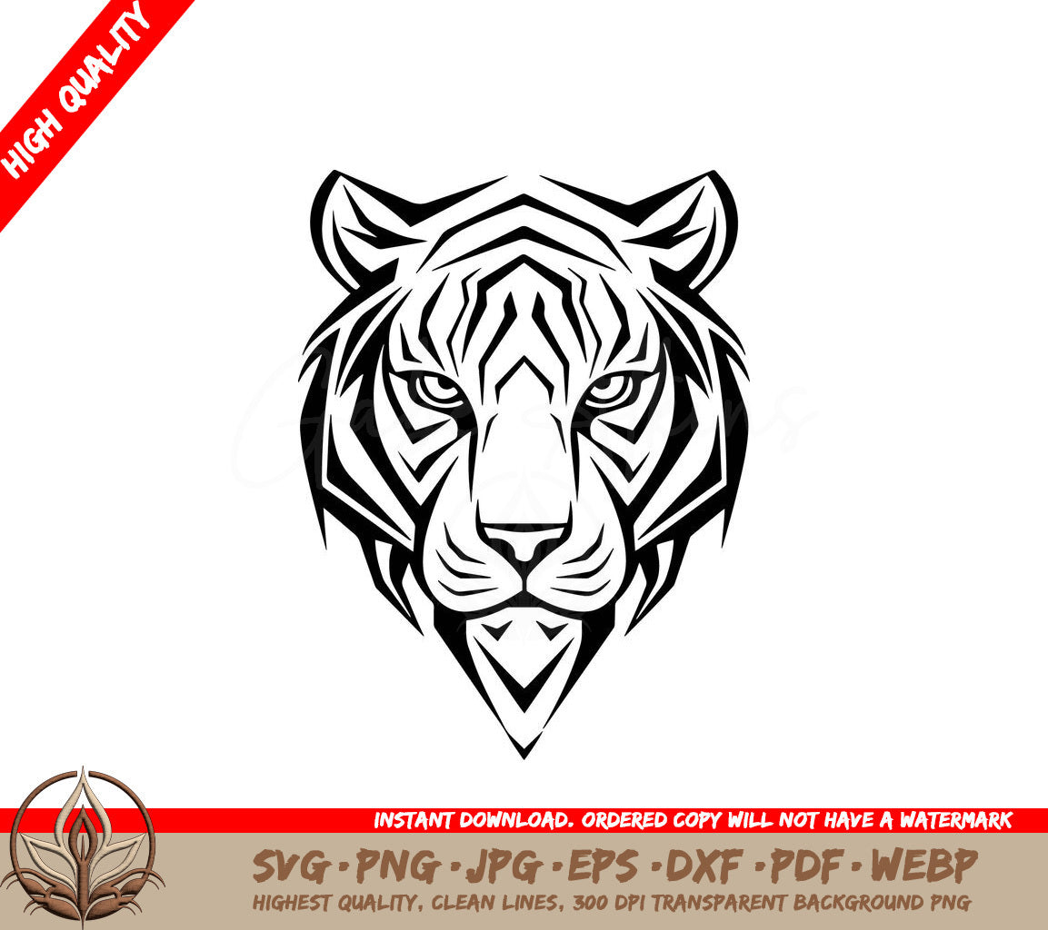 Tiger Essence Digital Design in Multiple File Formats (SVG, PNG, JPG, AI, PDF, DXF, EPS, WebP) 
