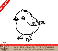 Tiny Bird Digital Design File in SVG, PNG, JPG, AI, PDF, DXF, EPS and WebP Formats 
