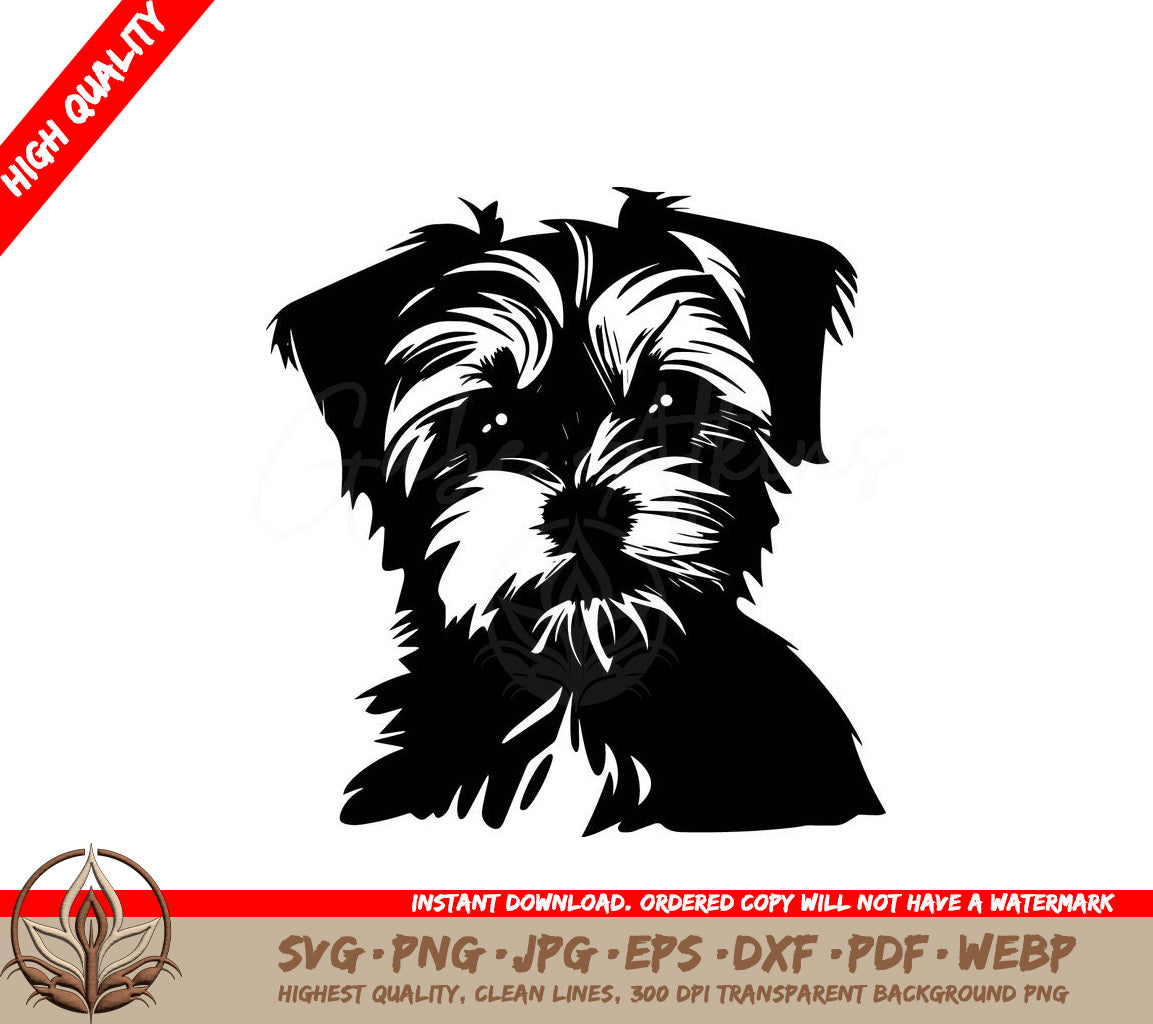 Tiny Morkie Digital Artwork in SVG, PNG, JPG, AI, PDF, DXF, EPS  WebP Formats 
