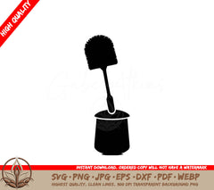 Toilet Brush Digital Design File (SVG, PNG, JPG, AI, PDF, DXF, EPS, WebP) 
