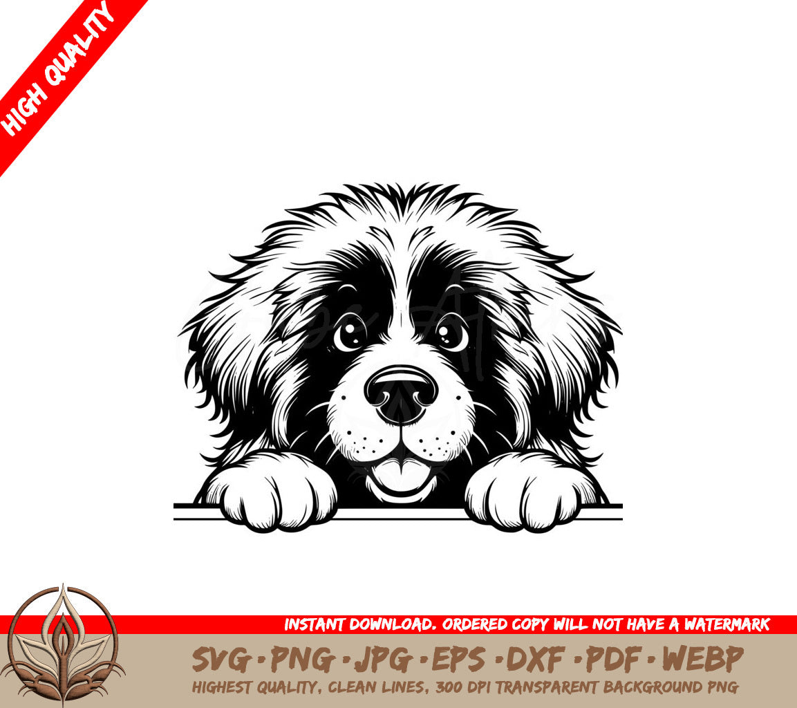 Tongue Out Leonberger SVG PNG JPG AI PDF DXF EPS and WebP Digital Download 
