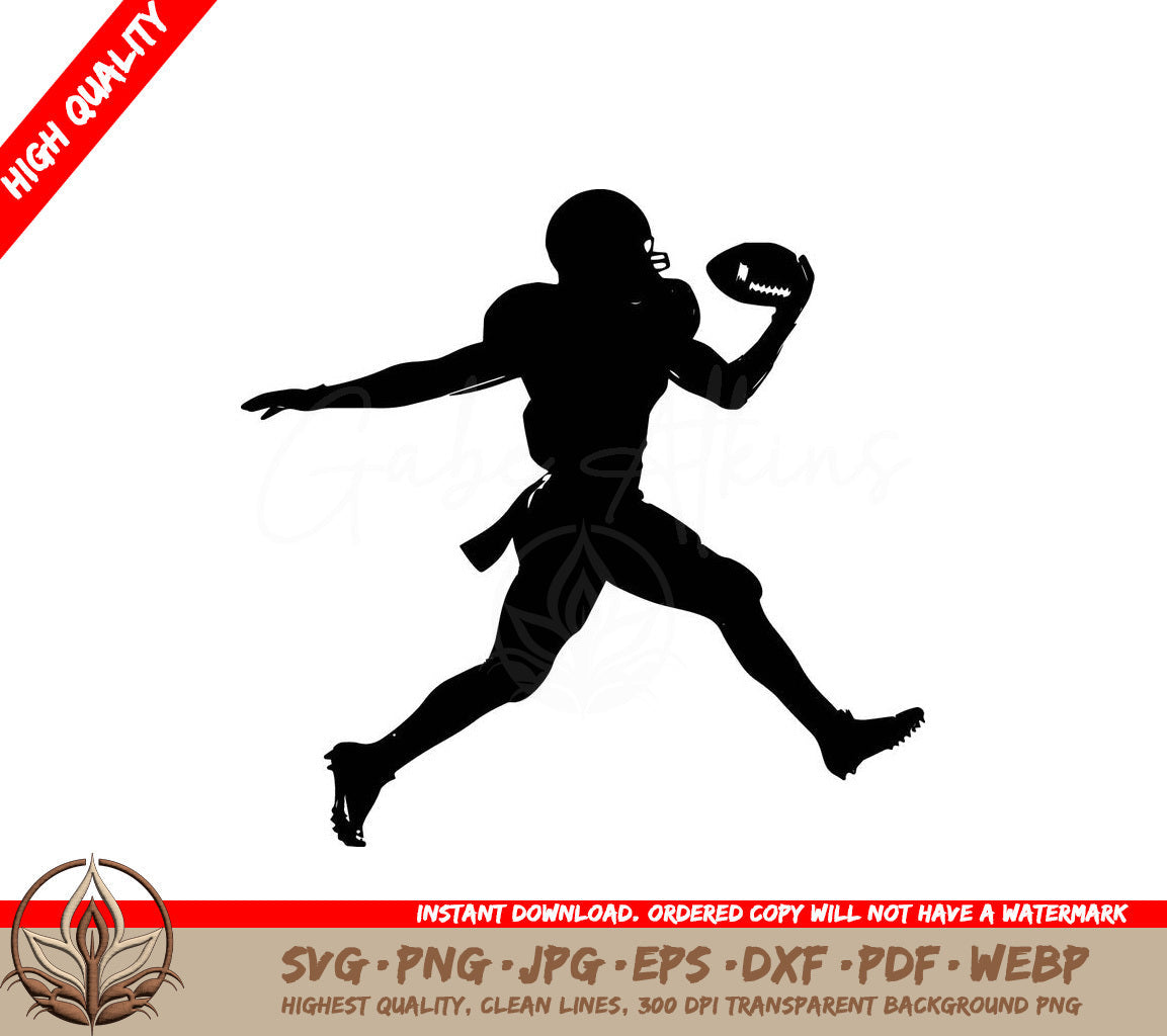 Touchdown Triumph: Digital Sports Design File (SVG, PNG, JPG, AI, PDF, DXF, EPS, WebP) 
