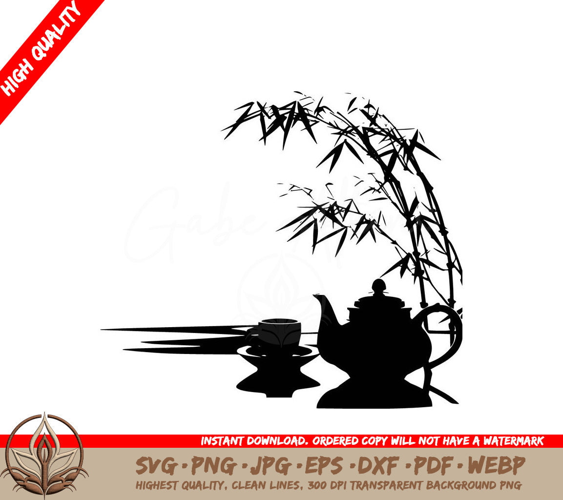 Traditional Tea Ceremony SVG, PNG, JPG, AI, PDF, DXF, EPS  WebP - Digital Download 
