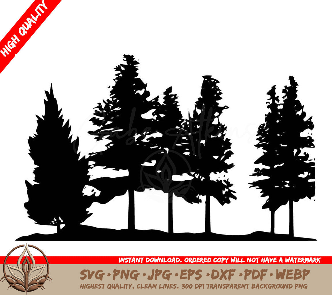 Treeline Landscape - Digital Download in Multiple File Formats 
