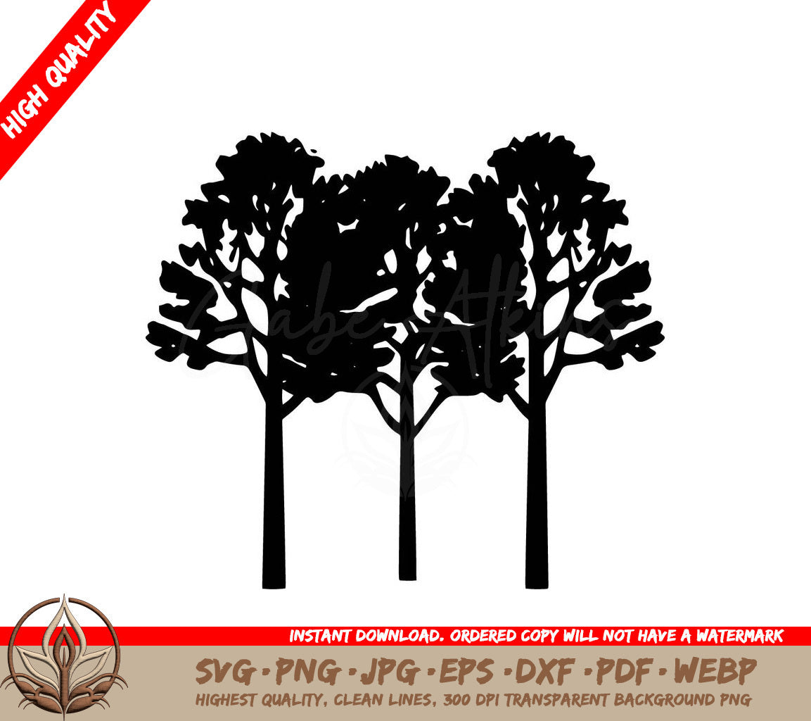 Trees Digital Design Files (SVG, PNG, JPG, AI, PDF, DXF, EPS, WebP) 
