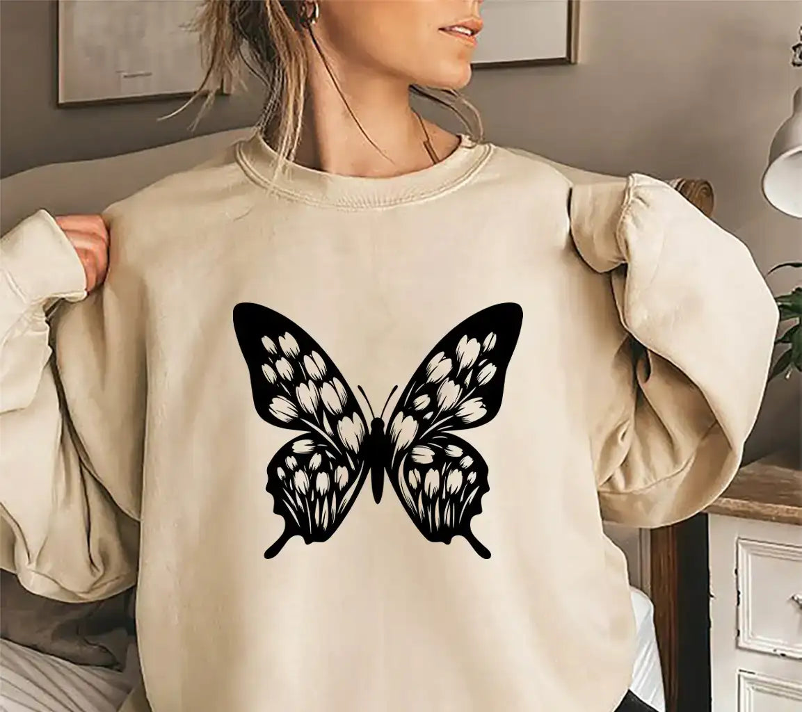 Tulip Winged Butterfly SVG PNG JPG AI PDF DXF EPS WebP Digital Download