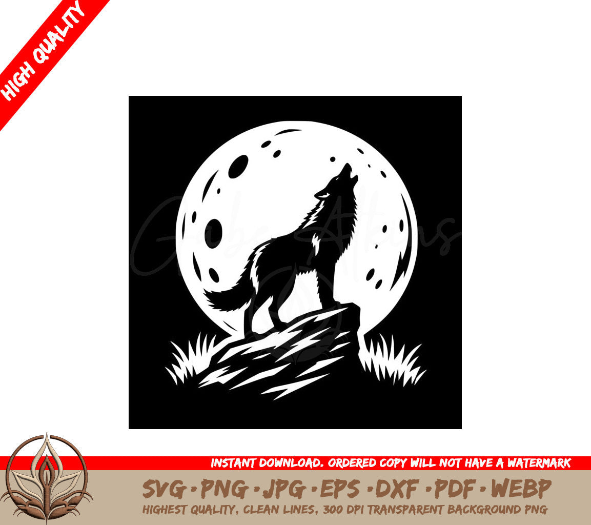 Twilight Wolf Song SVG PNG JPG AI PDF DXF EPS  WebP Digital Download 
