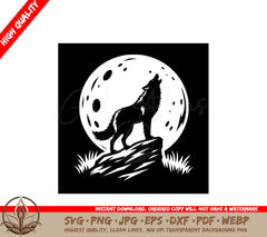 Twilight Wolf Song SVG PNG JPG AI PDF DXF EPS  WebP Digital Download 
