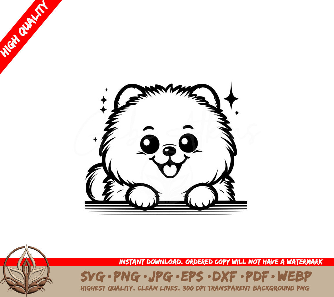 Twinkling Pomeranian SVG 
