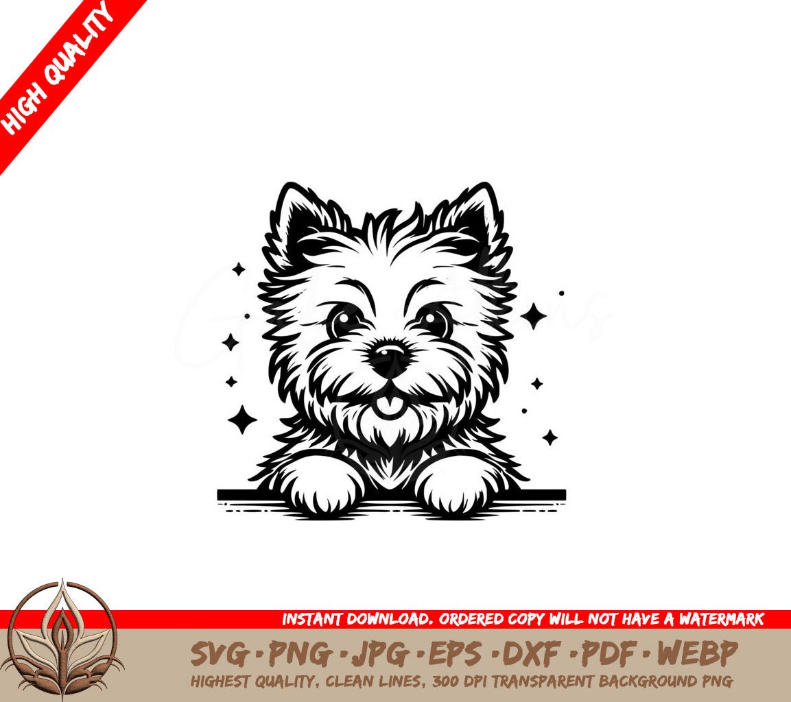 Twinkling Shaggy Cairn Terrier SVG 
