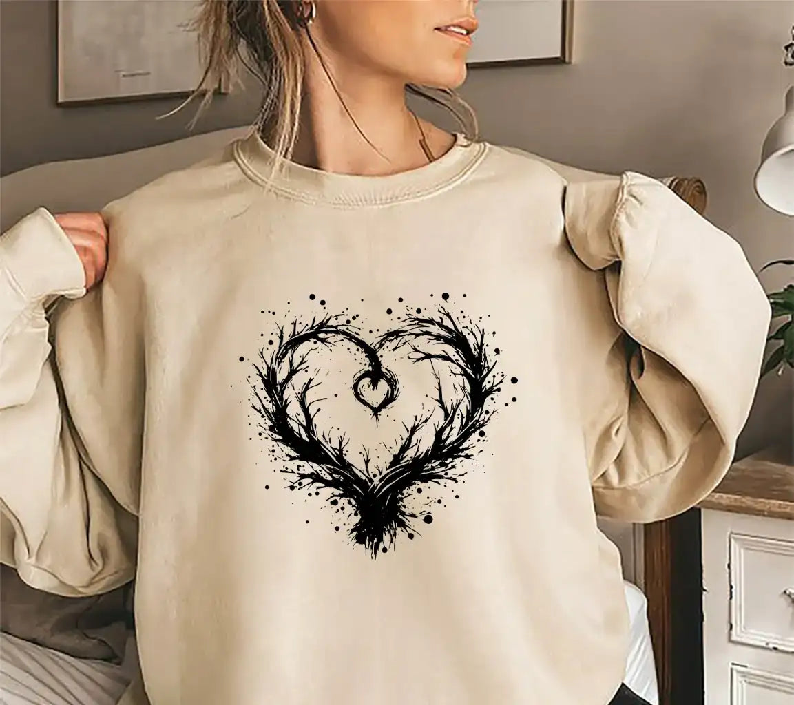 Twisted Branch Heart SVG Cut File