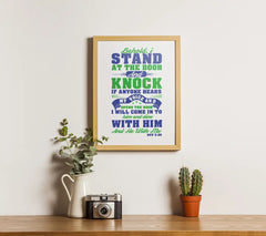 Behold I Stand At The Door And Knock SVG - Typography T-Shirt Design SVG