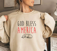 God Bless America Dog SVG - Typography T-Shirt Design SVG