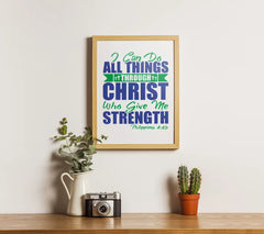 I Can Do All Things Through Christ SVG - Philippians 413 Typography Design SVG