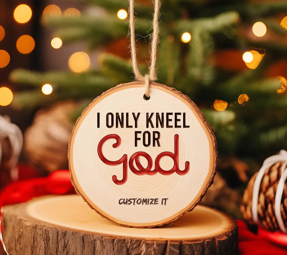 I Only Kneel For God SVG - Christian Typography T-Shirt Design SVG