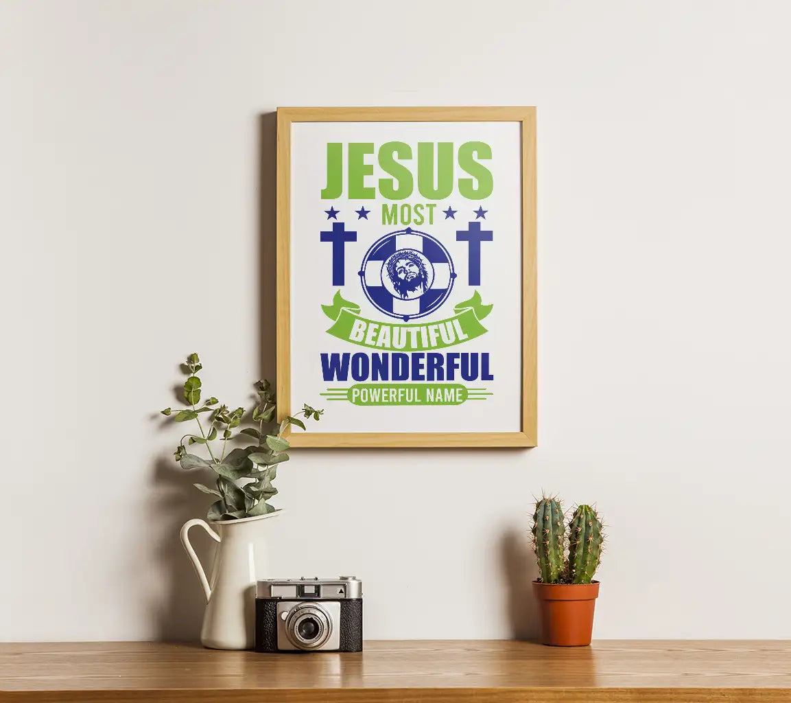 Jesus Most Beautiful Wonderful Powerful Name SVG Design SVG