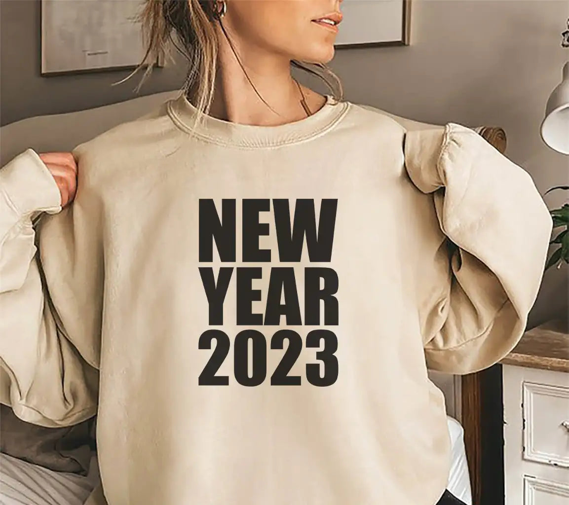 New Year 2023 Typography SVG Design -  T-Shirt Graphic SVG