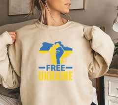 Blue & Yellow Fist Free Ukraine SVG SVG