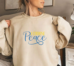 Ukraine Peace Symbol SVG - Blue & Yellow I Choose Peace Design SVG