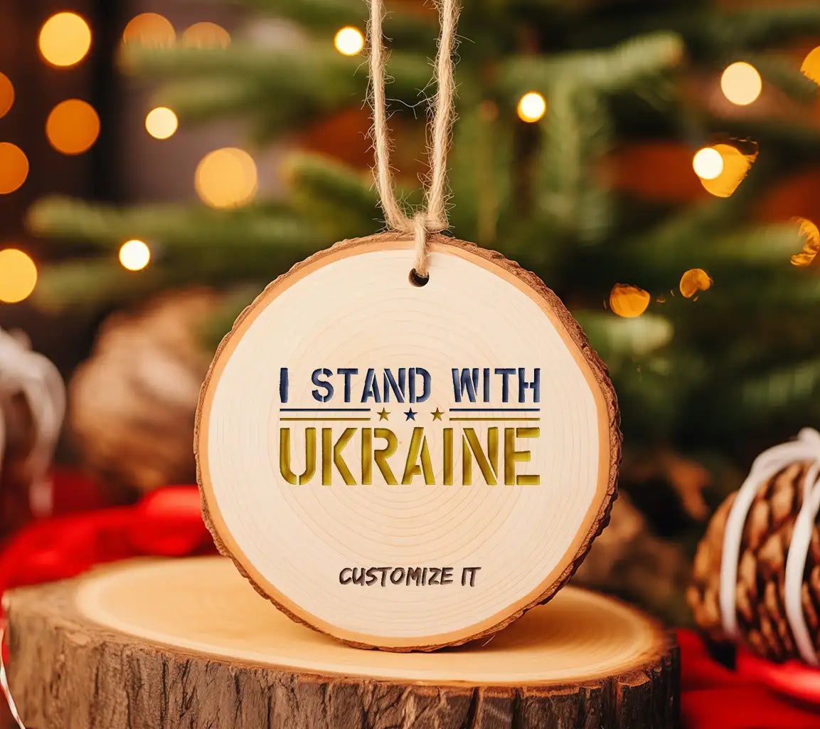 I Stand With Ukraine SVG - Blue & Yellow Sign SVG