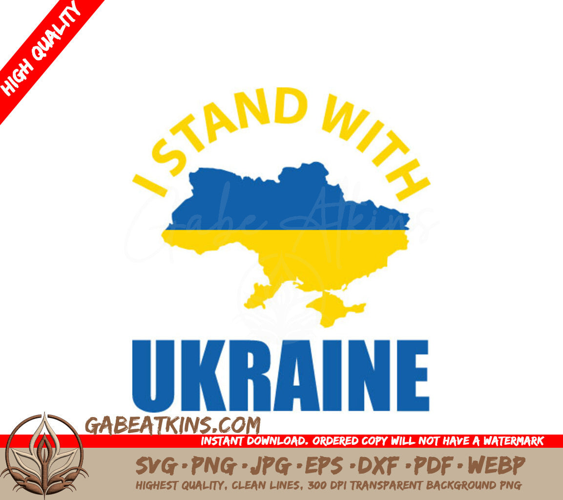 I Stand With Ukraine SVG - Digital Download SVG