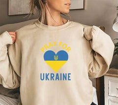 Pray for Ukraine Heart SVG - Blue & Yellow SVG