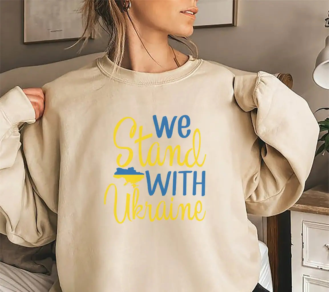 Ukraine Solidarity Blue & Yellow Sign SVG SVG