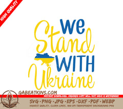 Ukraine Solidarity Blue & Yellow Sign SVG SVG